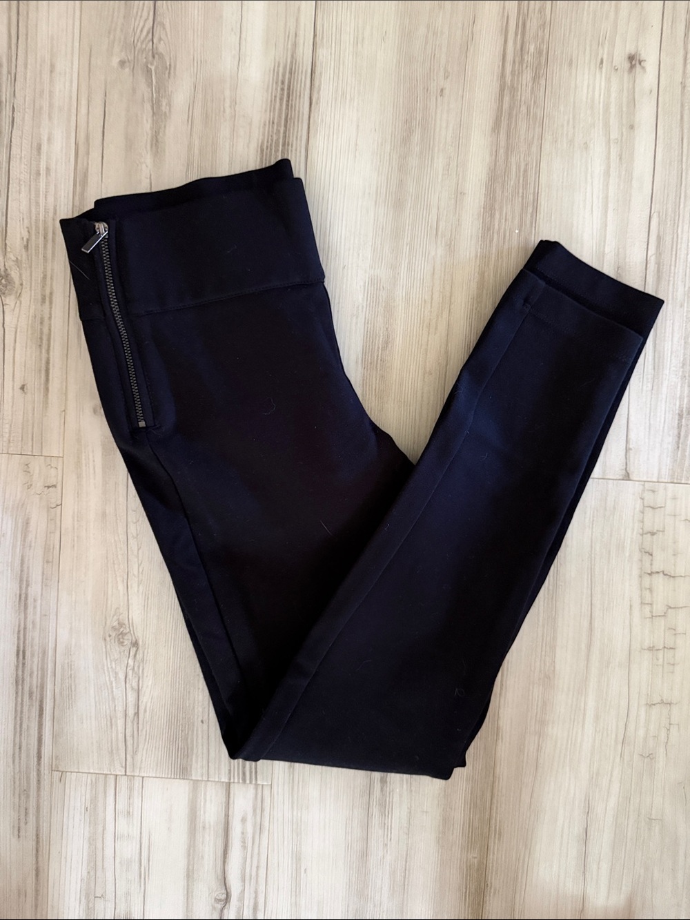 Zara black Leggings with side zippers
